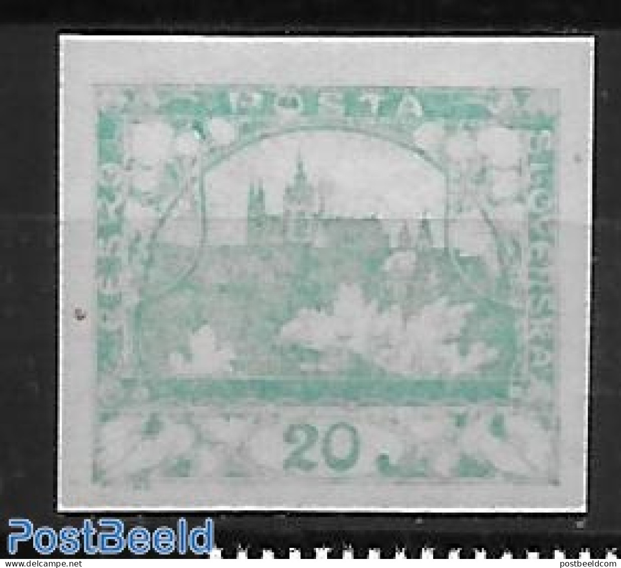 Czechoslovkia 1918 With Dot Behind 20, Unused (hinged) - Autres & Non Classés