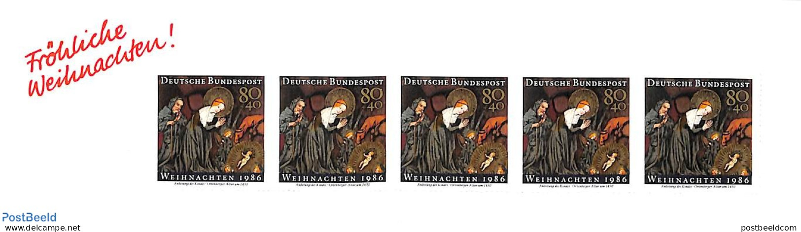 Germany, Federal Republic 1986 Christmas Booklet, Mint NH, Religion - Christmas - Stamp Booklets - Neufs