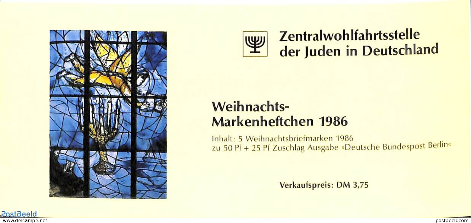 Germany, Berlin 1986 Christmas Booklet, Mint NH, Religion - Christmas - Judaica - Stamp Booklets - Ungebraucht
