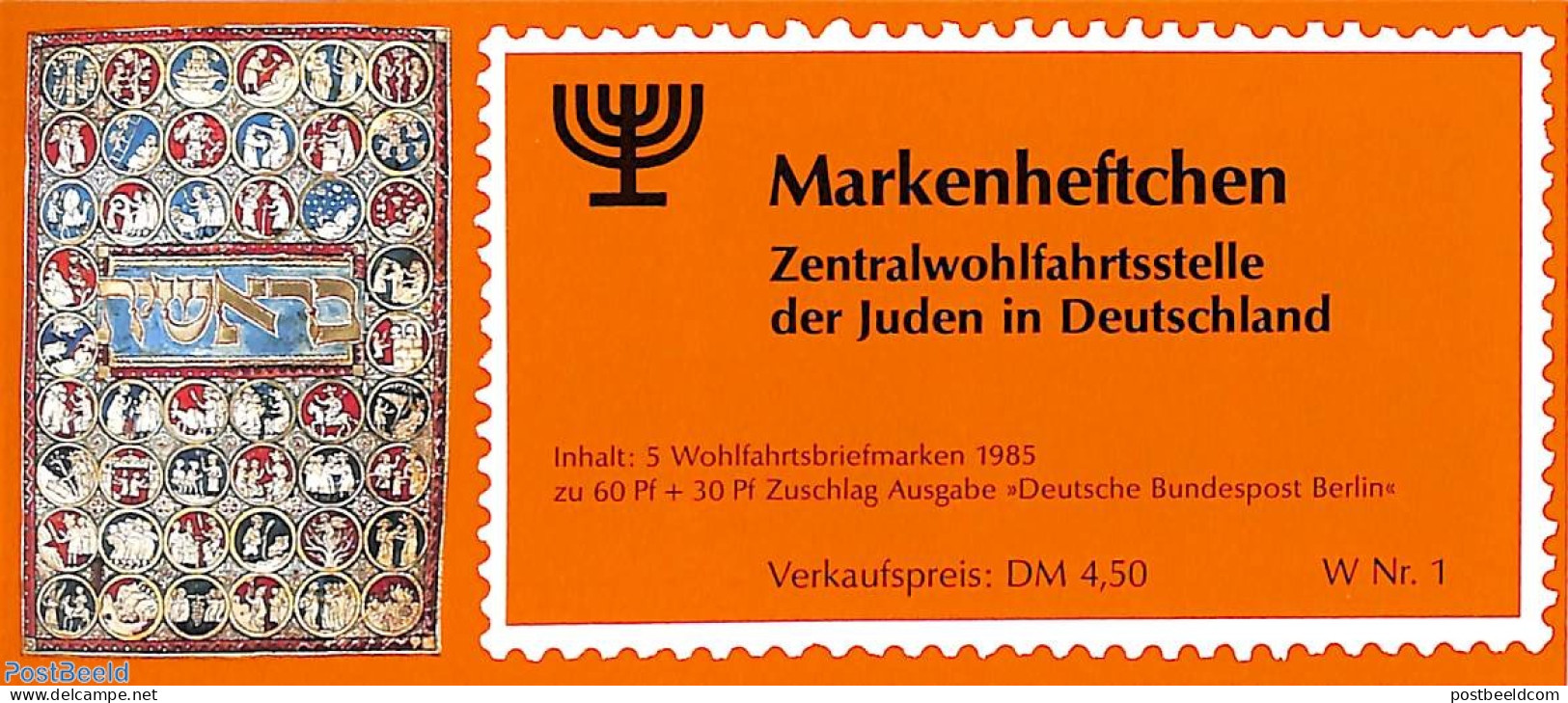 Germany, Berlin 1985 Welfare Booklet, Mint NH, Nature - Religion - Birds - Flowers & Plants - Judaica - Stamp Booklets - Neufs