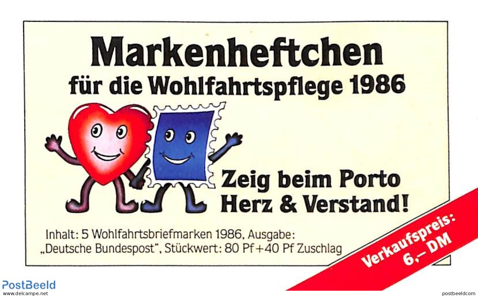 Germany, Federal Republic 1986 Welfare Booklet, Mint NH, Stamp Booklets - Art - Art & Antique Objects - Unused Stamps