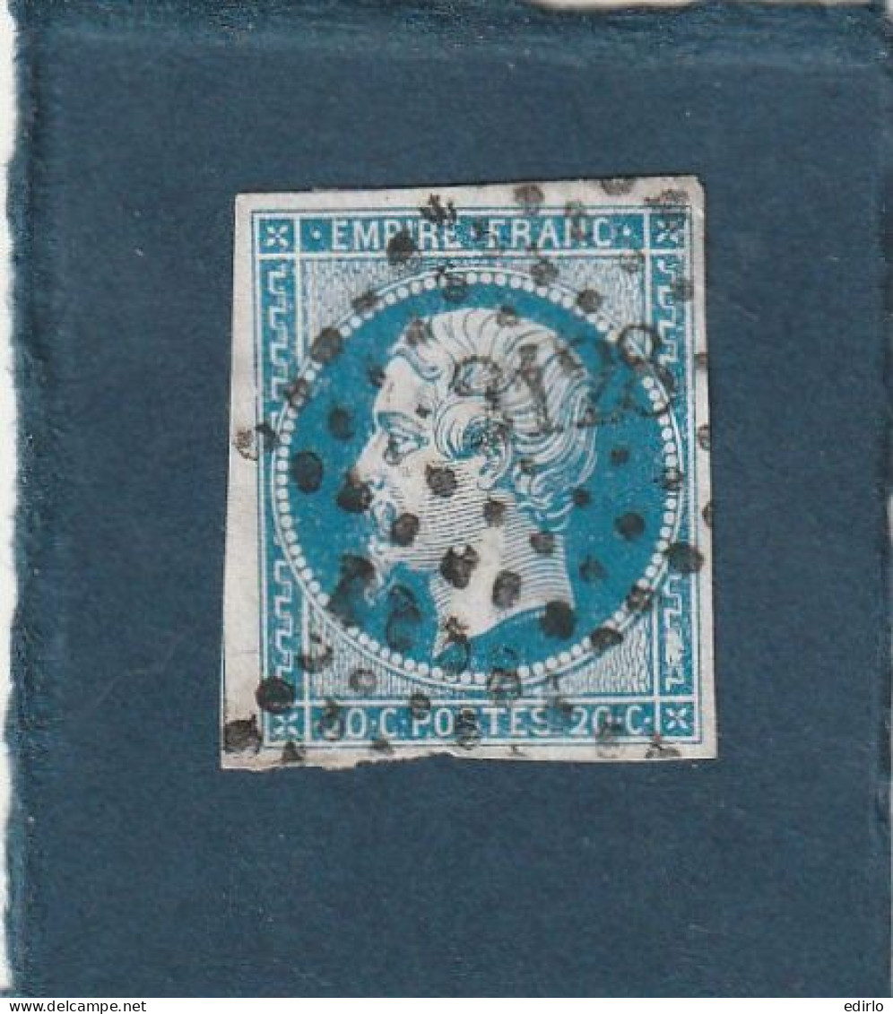 ///   FRANCE /// N° 14 Bleu 20cts  Bleu Obl  MONTPELLIER --- N° 2128 - 1853-1860 Napoleon III