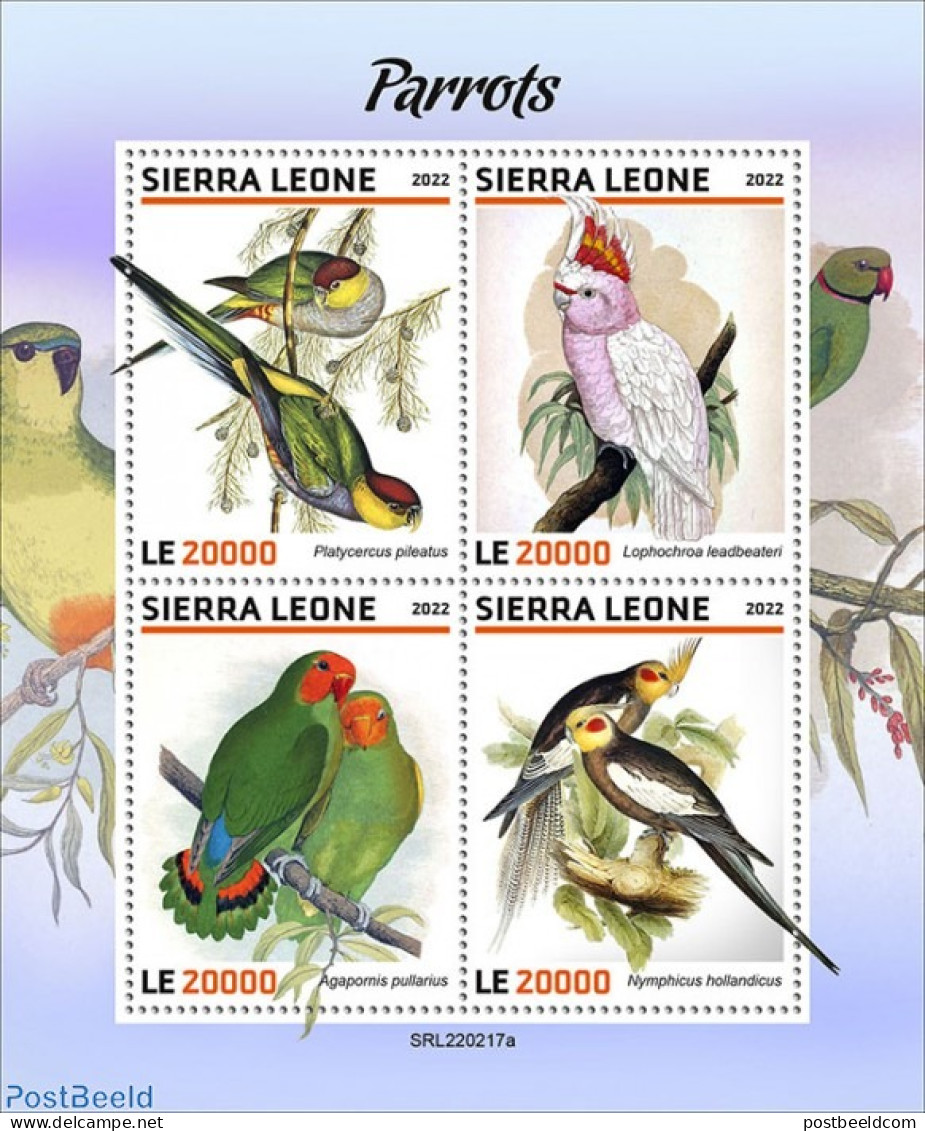 Sierra Leone 2022 Parrots, Mint NH, Nature - Parrots - Sonstige & Ohne Zuordnung