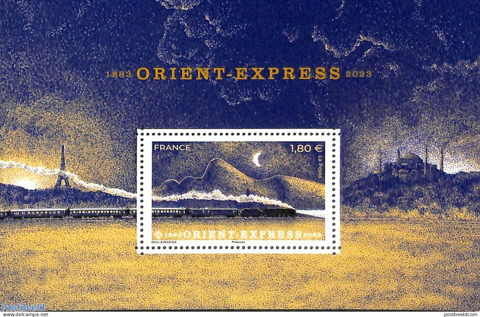 France 2023 Orient Express S/s, Mint NH, Transport - Railways - Unused Stamps
