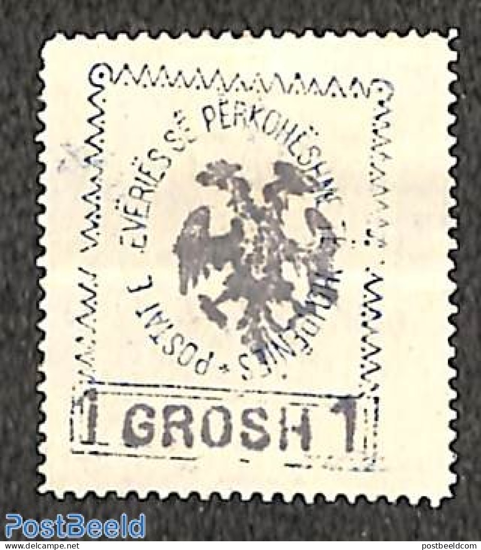 Albania 1913 1Gr, Blue, Stamp Out Of Set, Unused (hinged) - Albania