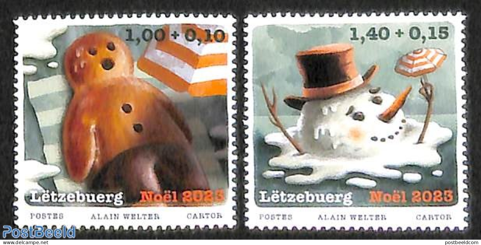 Luxemburg 2023 Christmas 2v, Mint NH, Religion - Christmas - Ongebruikt