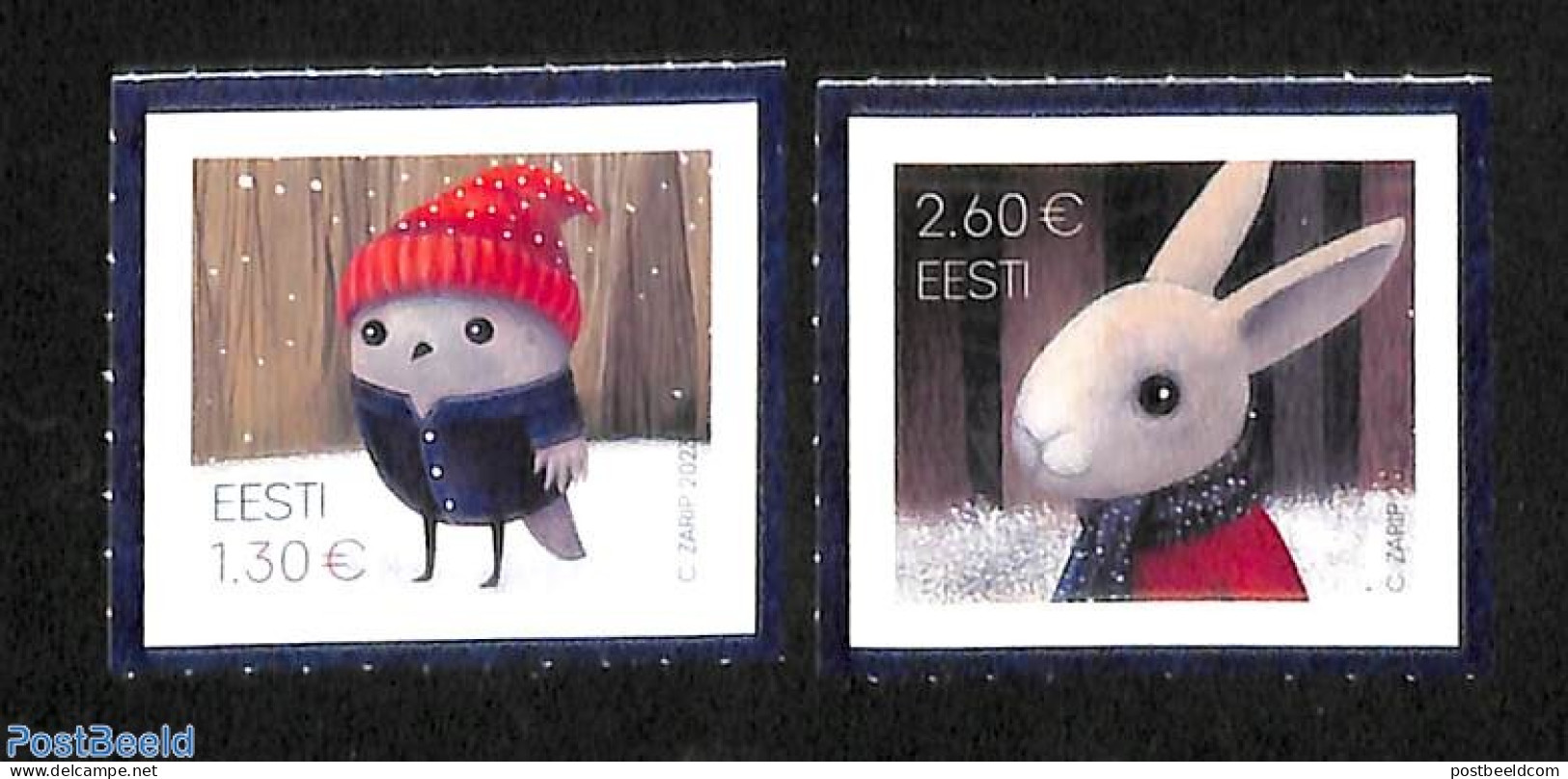 Estonia 2023 Christmas 2v S-a, Mint NH, Religion - Christmas - Noël