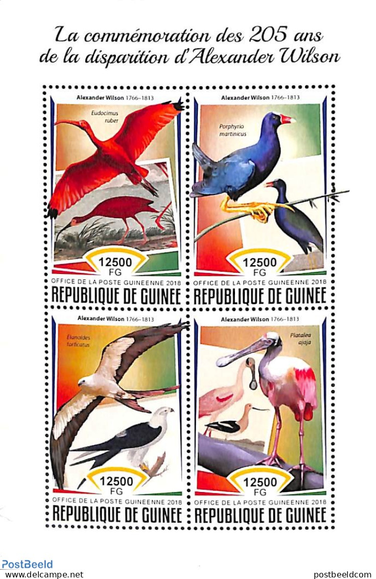 Guinea, Republic 2018 Alexander Wilson 4v M/s, Mint NH, Nature - Birds - Autres & Non Classés