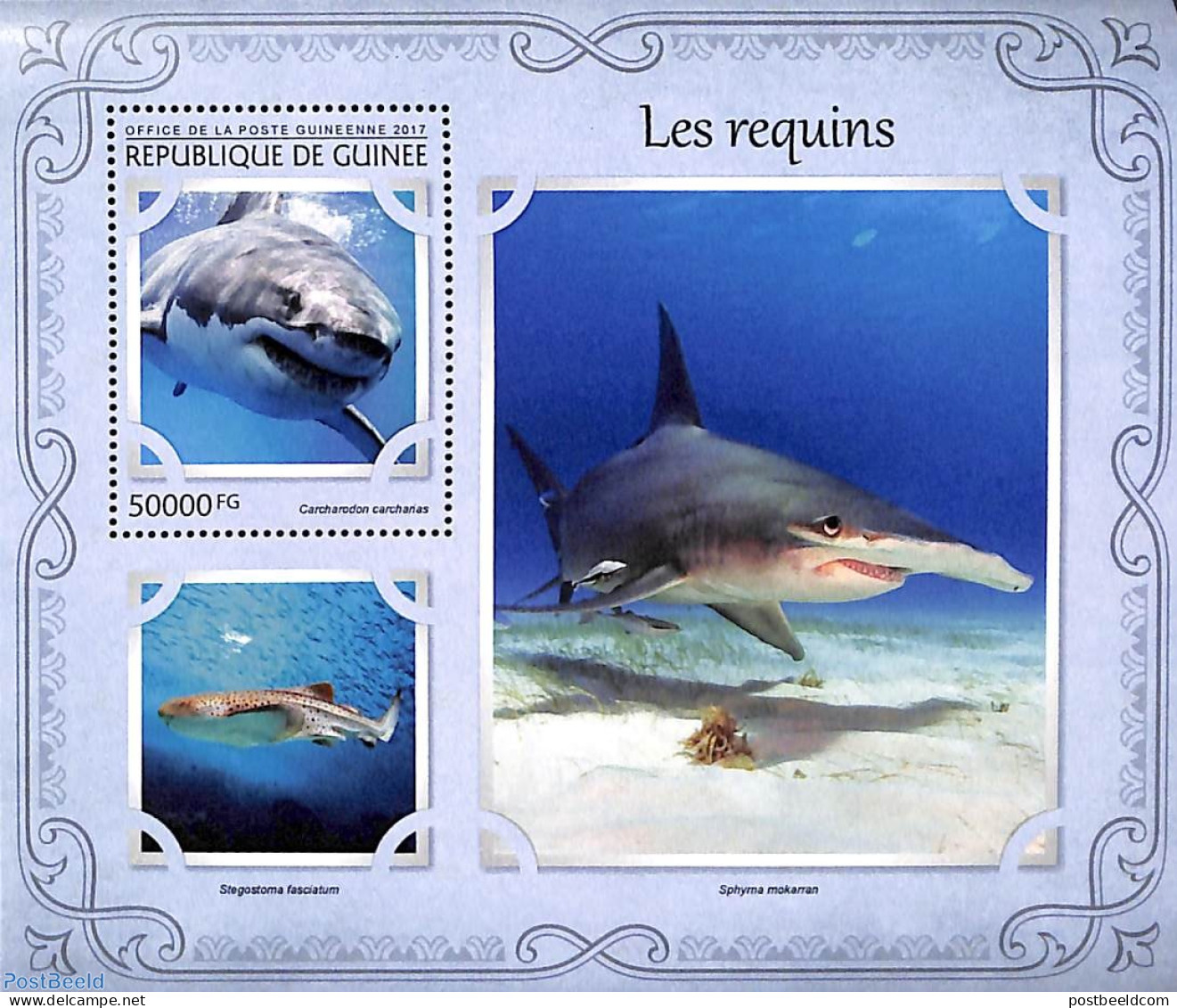 Guinea, Republic 2017 Sharks S/s, Mint NH, Nature - Fish - Sharks - Fishes