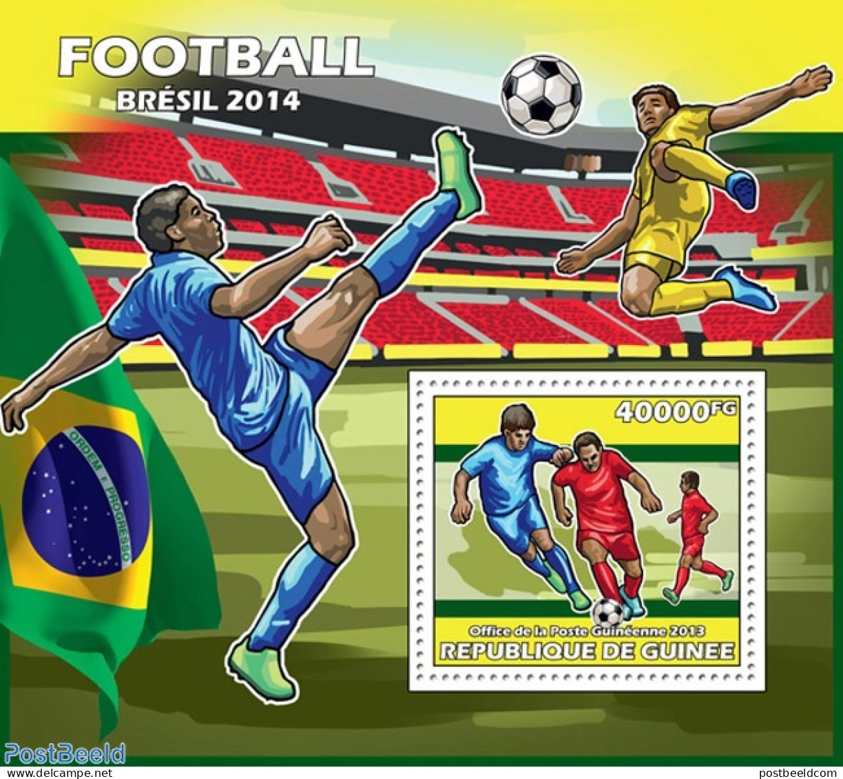 Guinea, Republic 2013 Football 2014, Mint NH, Sport - Football - Other & Unclassified