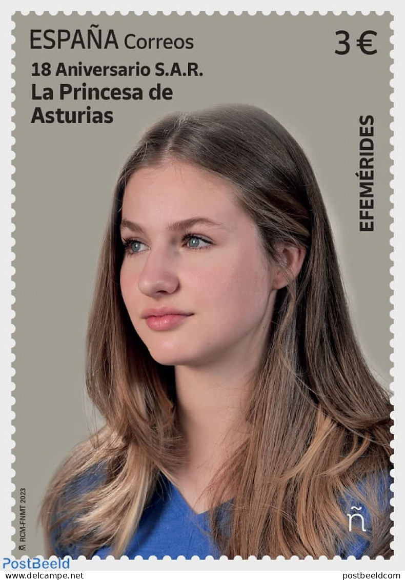 Spain 2023 Princess Of Asturias 1v, Mint NH, History - Kings & Queens (Royalty) - Unused Stamps