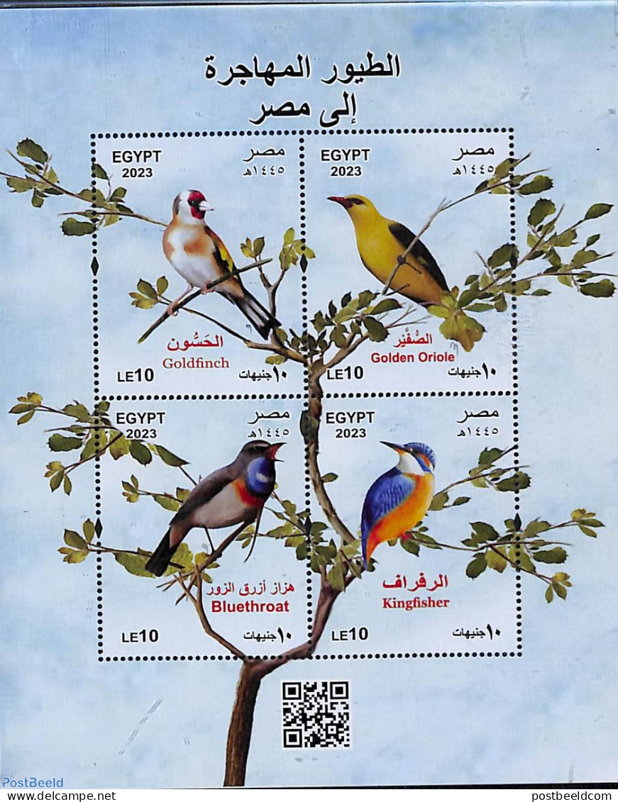 Egypt (Republic) 2023 Migrating Birds S/s, Mint NH, Nature - Birds - Neufs