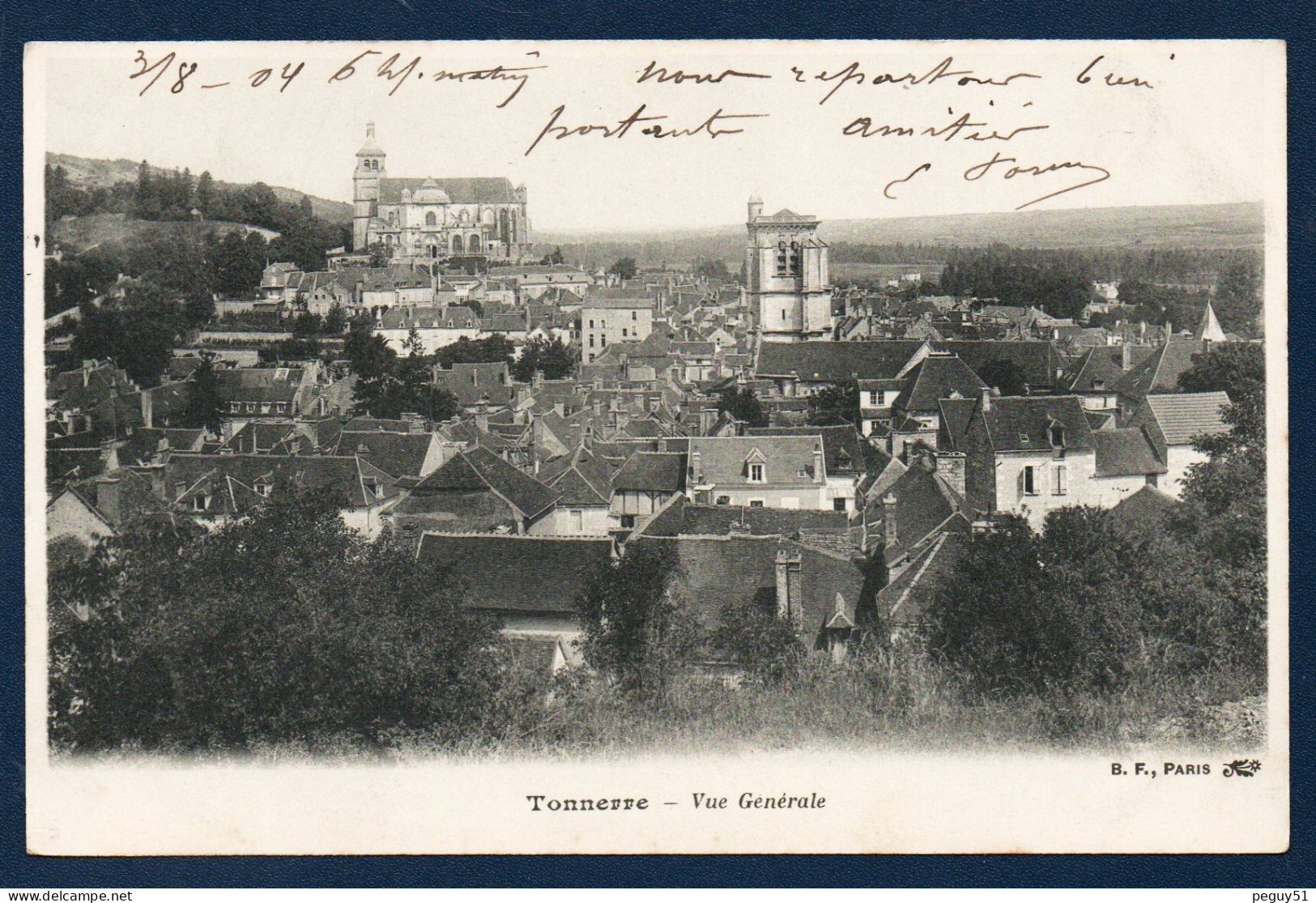 89. Tonnerre. Vue Générale Avec L'église Saint-Pierre Et L'Hôtel D' Uzès. 1904 - Tonnerre
