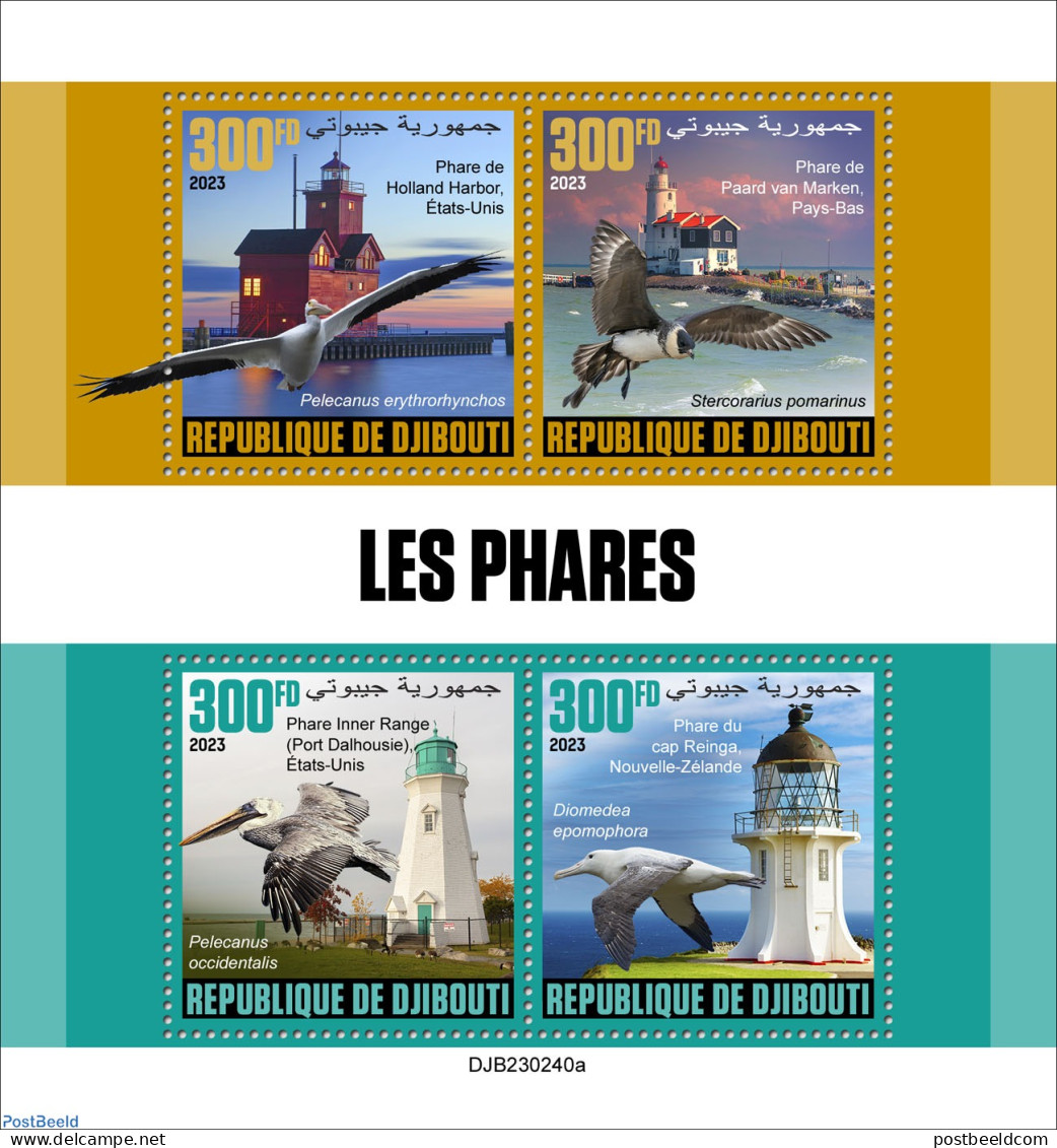 Djibouti 2023 Lighthouses, Mint NH, Nature - Various - Birds - Lighthouses & Safety At Sea - Lighthouses