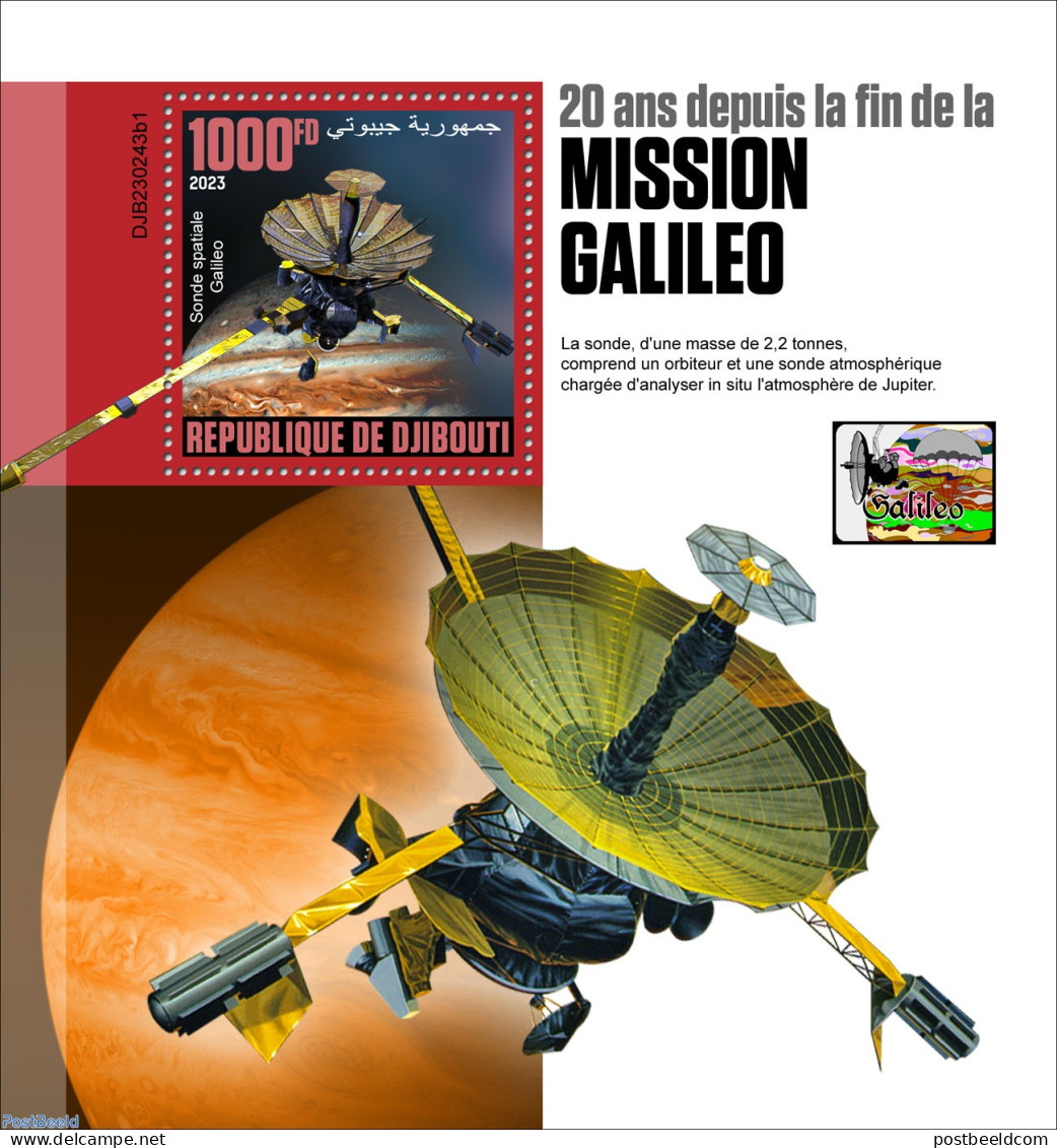 Djibouti 2023 20 Years Since The End Of Galileo Mission, Mint NH, Transport - Space Exploration - Djibouti (1977-...)
