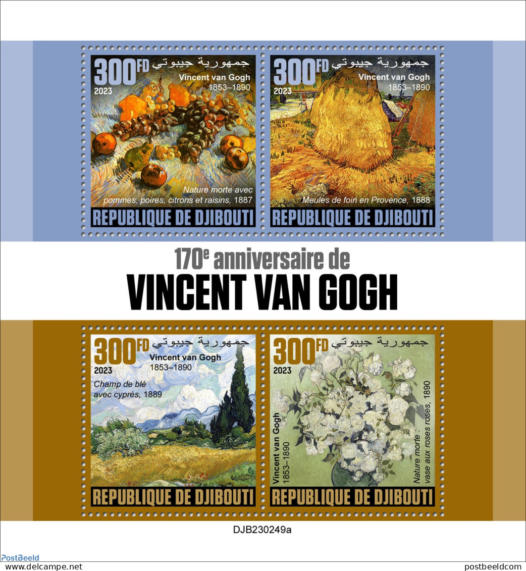 Djibouti 2023 Vincent Van Gogh, Mint NH, Nature - Flowers & Plants - Fruit - Trees & Forests - Art - Paintings - Vince.. - Fruits