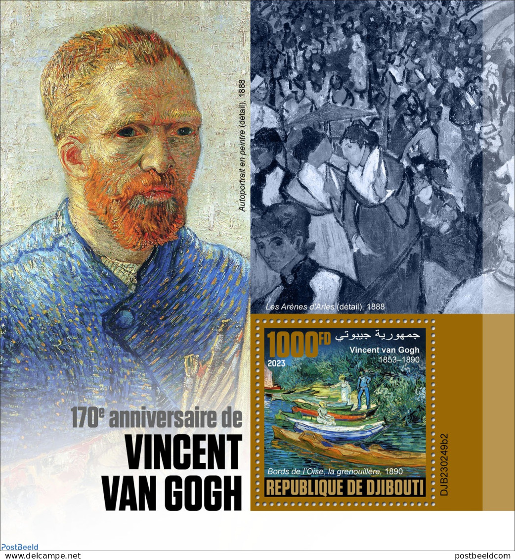 Djibouti 2023 Vincent Van Gogh, Mint NH, Transport - Ships And Boats - Art - Paintings - Self Portraits - Vincent Van .. - Ships