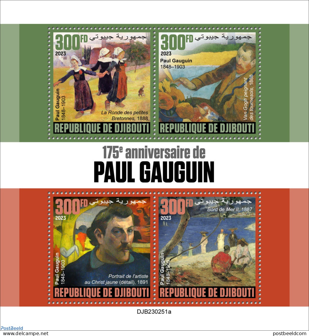 Djibouti 2023 Paul Gauguin, Mint NH, Art - Paintings - Paul Gauguin - Dschibuti (1977-...)