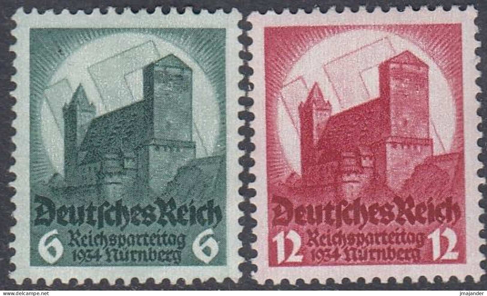 Deutsches Reich 1934 - Nürnberger Parteitag - Mi 546-547 * MH (see Scans) - Ongebruikt