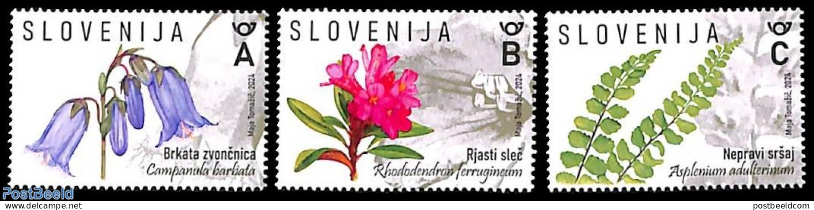 Slovenia 2024 Flora 3v, Mint NH, Nature - Flowers & Plants - Slovenia