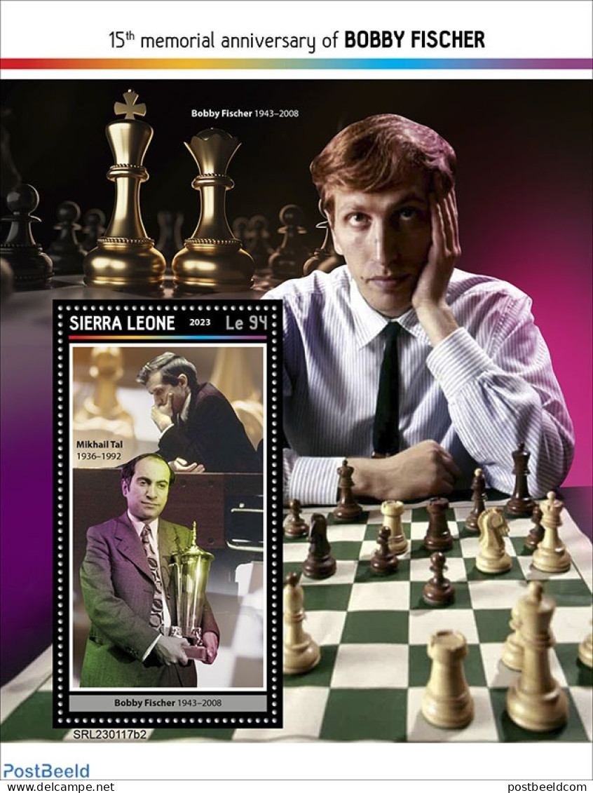 Sierra Leone 2023 Bobby Fischer, Mint NH, Sport - Chess - Schach