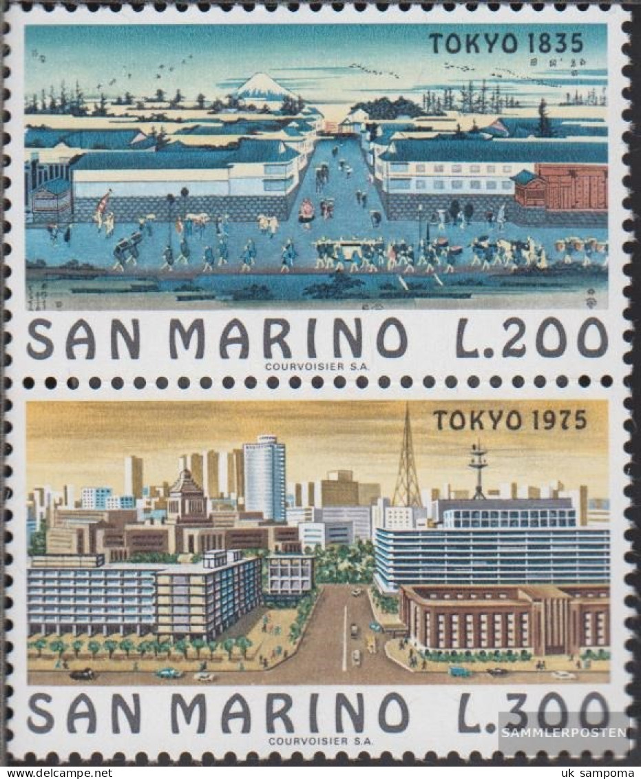 San Marino 1097-1098 Couple (complete Issue) Unmounted Mint / Never Hinged 1975 Weltstädte - Unused Stamps