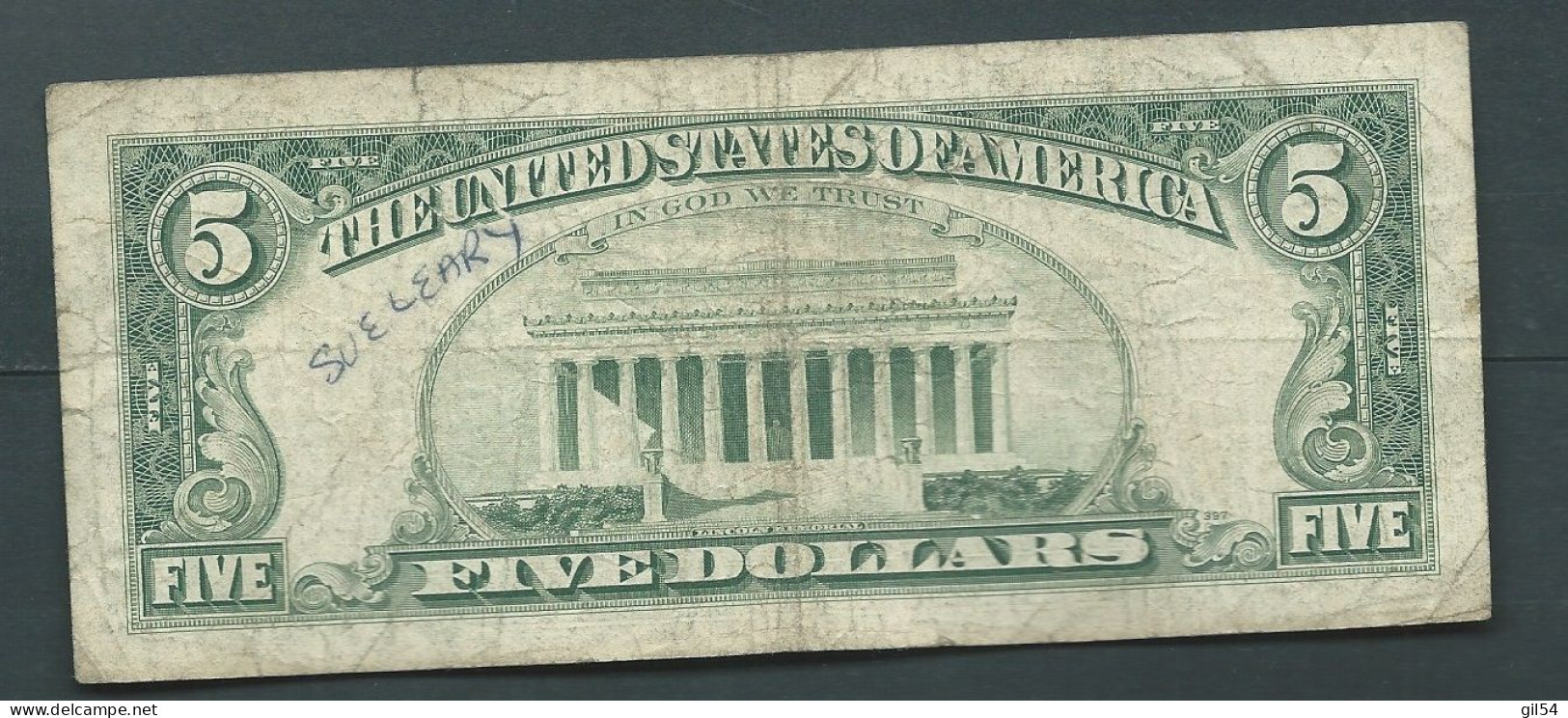 Etats-Unis / United States Of America - Billet 5 Five Dollars Series 1977 A - B04674822C  --  Laura14329 - Federal Reserve (1928-...)