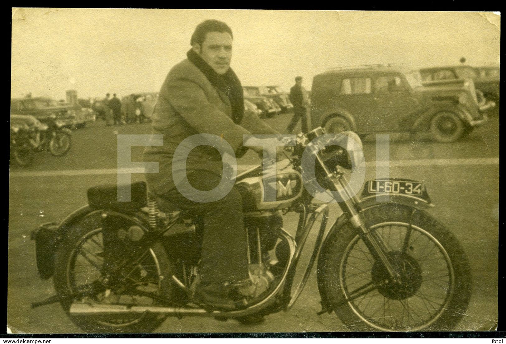 50s ORIGINAL AMATEUR PHOTO FOTO MATCHLESS MOTORCYCLE MOTO MOTA PORTUGAL AT150 - Cyclisme