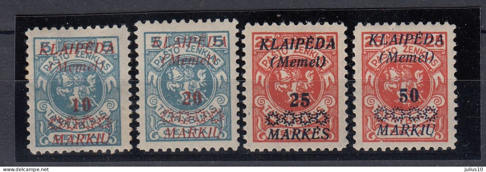 MEMEL 1923 Mint MH(*) Mi 135-138 #MM42 - Memel (Klaïpeda) 1923