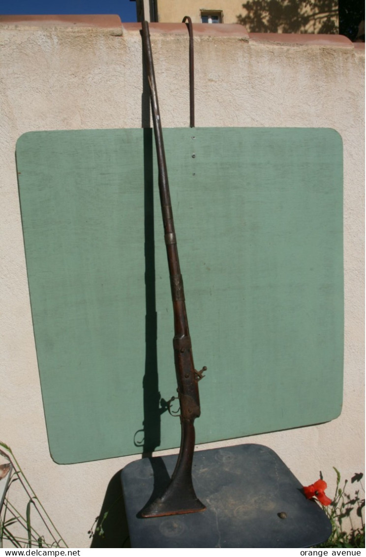 Ancien Long Fusil Arabe à Silex - Autres & Non Classés