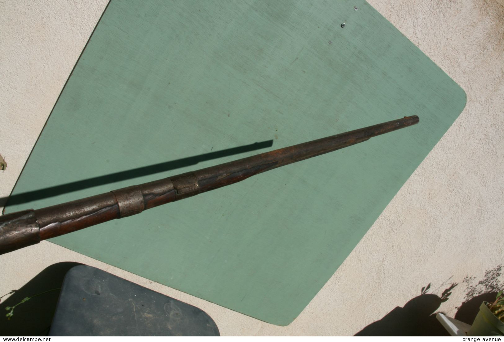 ancien long fusil arabe à silex