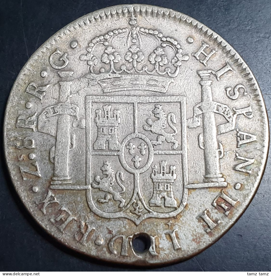 Mexico Spanish Colonial 8 Reales Ferdinand VII War Of Independence 1821 Zs Rg - Messico