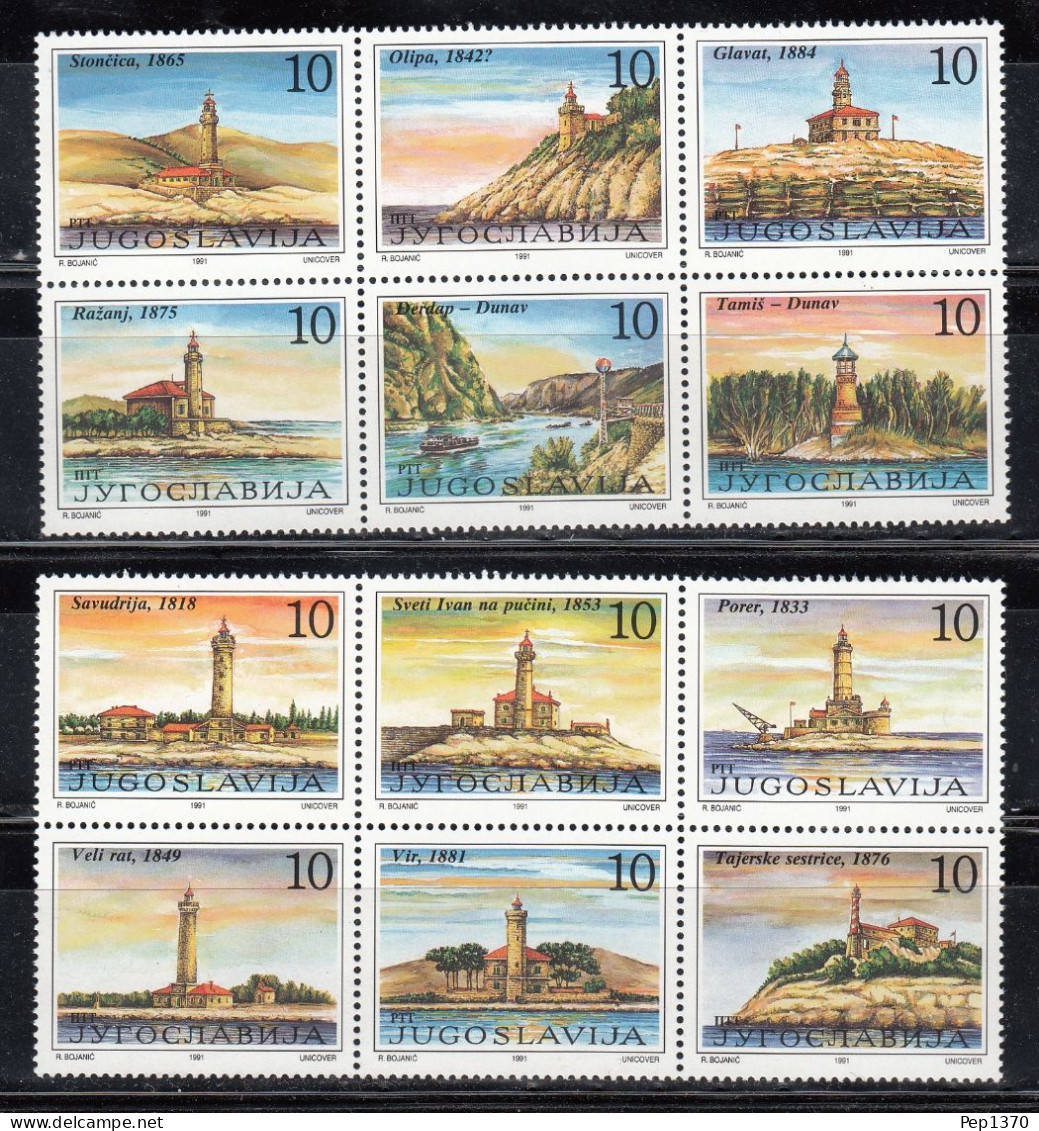 YUGOSLAVIA 1991 - FAROS - PARES - LIGHTHOUSES - YVERT 2354/2365** - Neufs