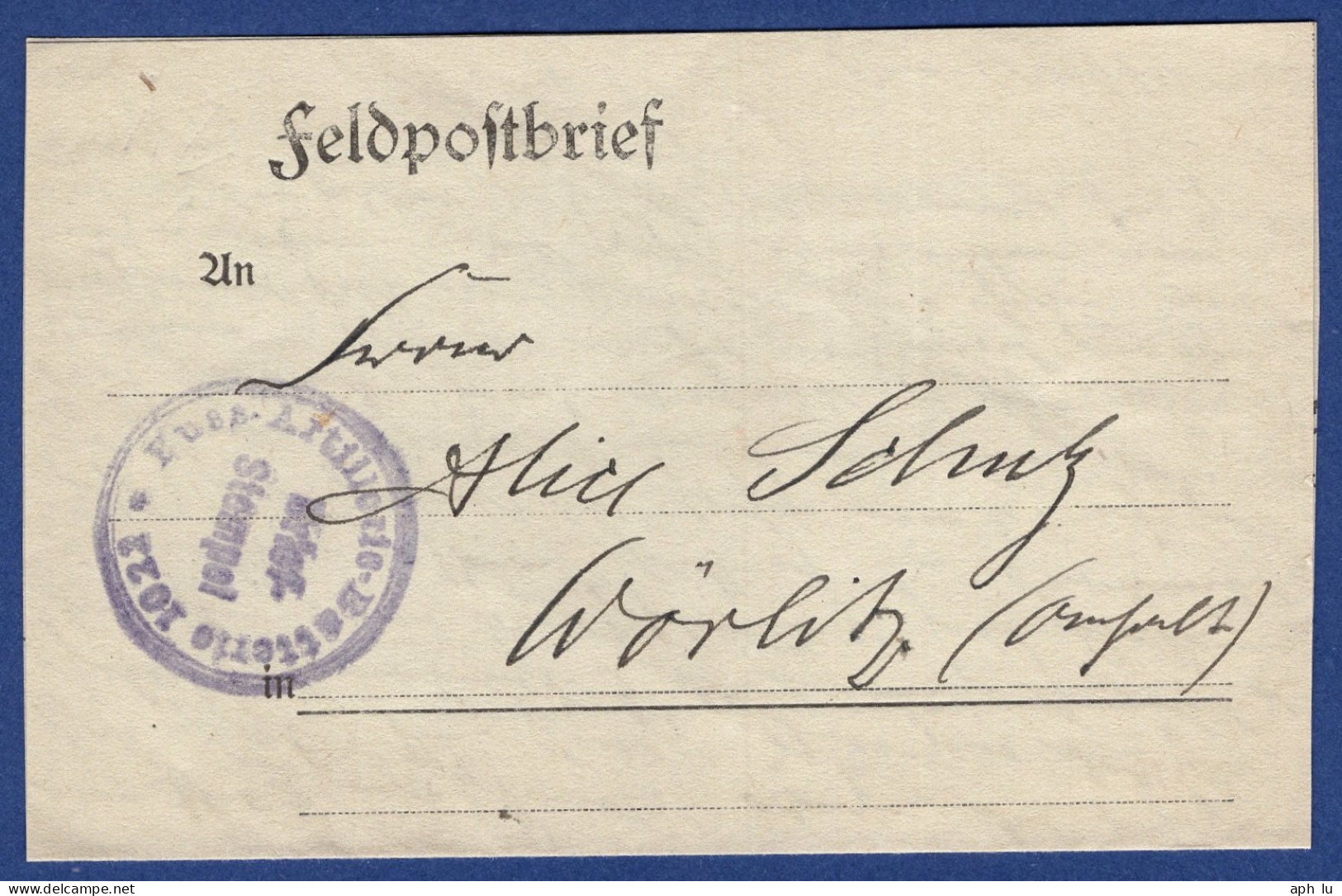 Beleg Feldpost (AD4244) - Feldpost (postage Free)