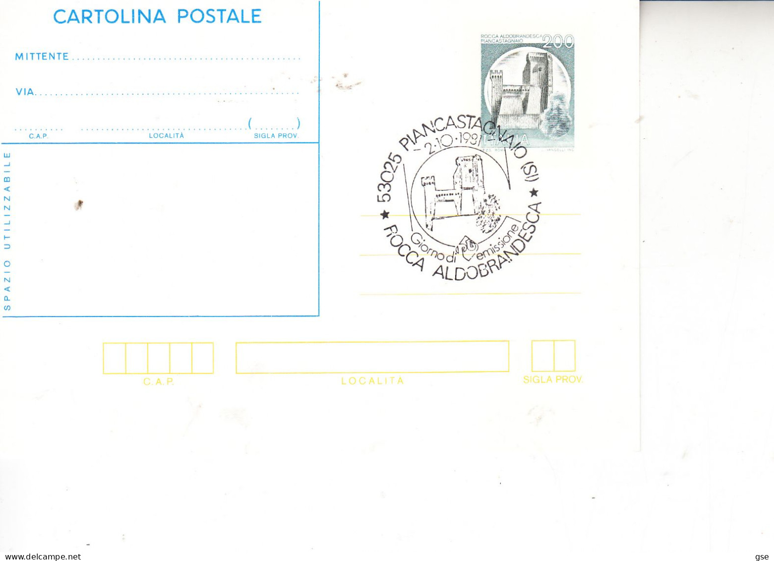 ITALIA  1981 - Annullo Speciale - Rocca Aldobrandesca - Schlösser U. Burgen