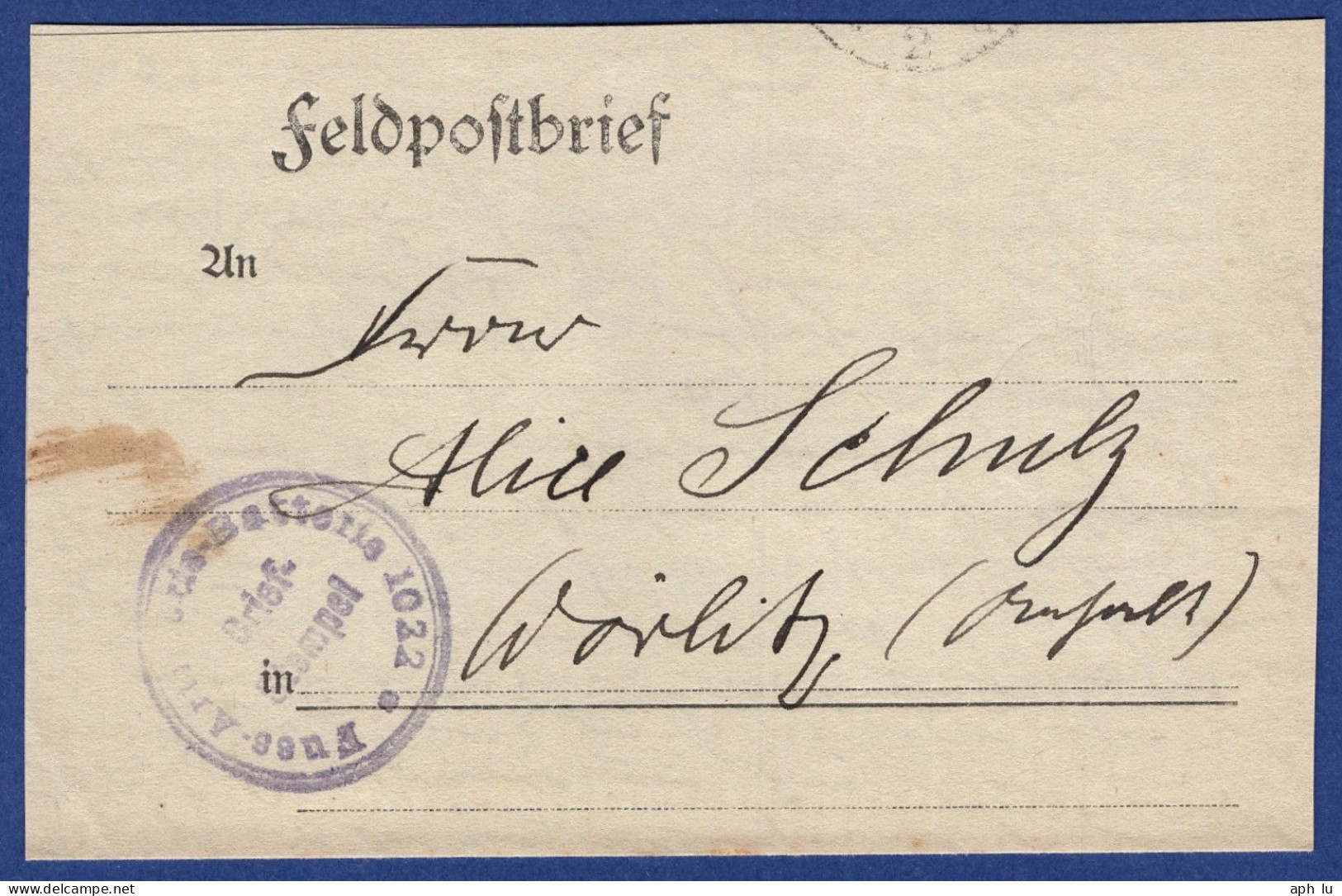 Beleg Feldpost (AD4246) - Feldpost (postage Free)