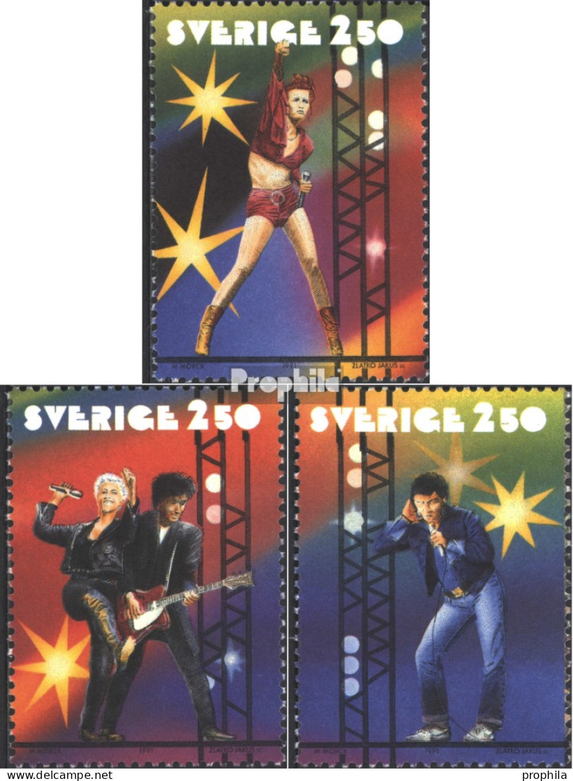 Schweden 1685-1687 (kompl.Ausg.) Postfrisch 1991 Popmusik - Unused Stamps