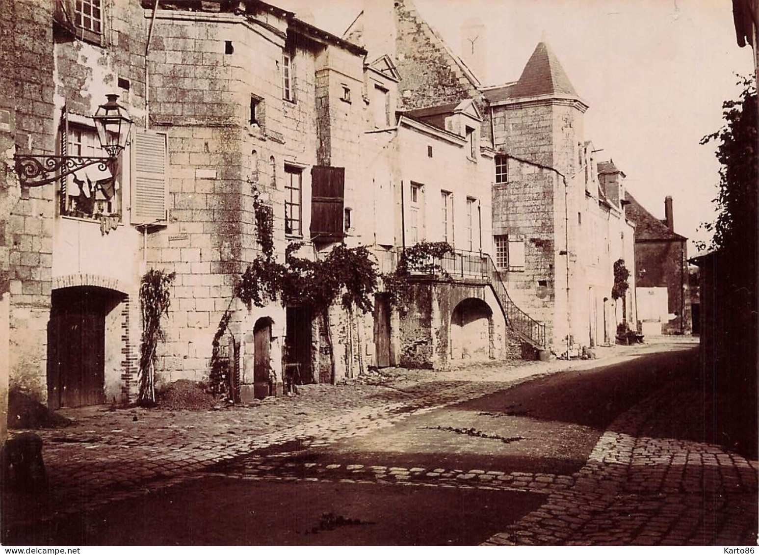 Ancenis * Rue Des Tonneliers * Photo Ancienne Vers 1900 Format 11.4x8.4cm - Ancenis