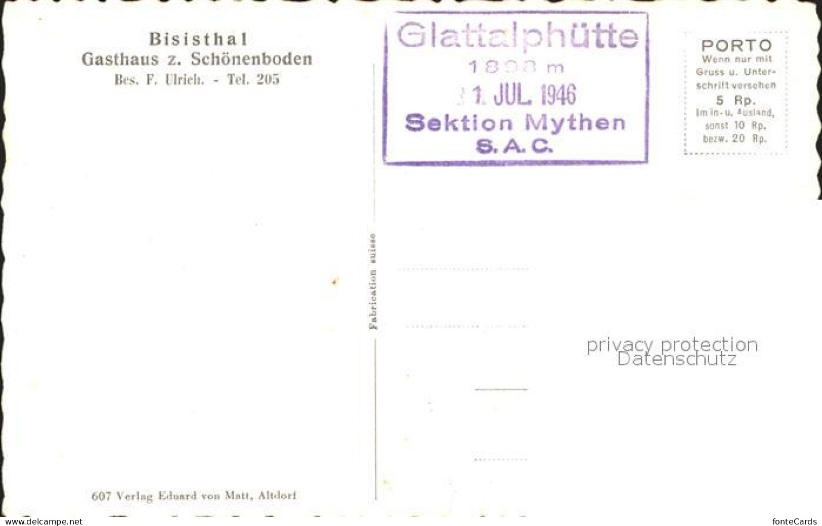 11900929 Bisisthal Gasthaus Zum Sch?nenboden Kirche Bisisthal - Autres & Non Classés