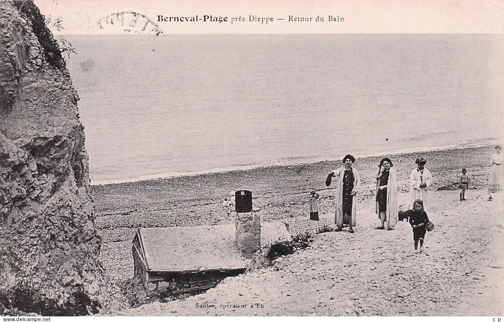 Berneval  Plage - Retout De Bain   - CPSM °J - Autres & Non Classés