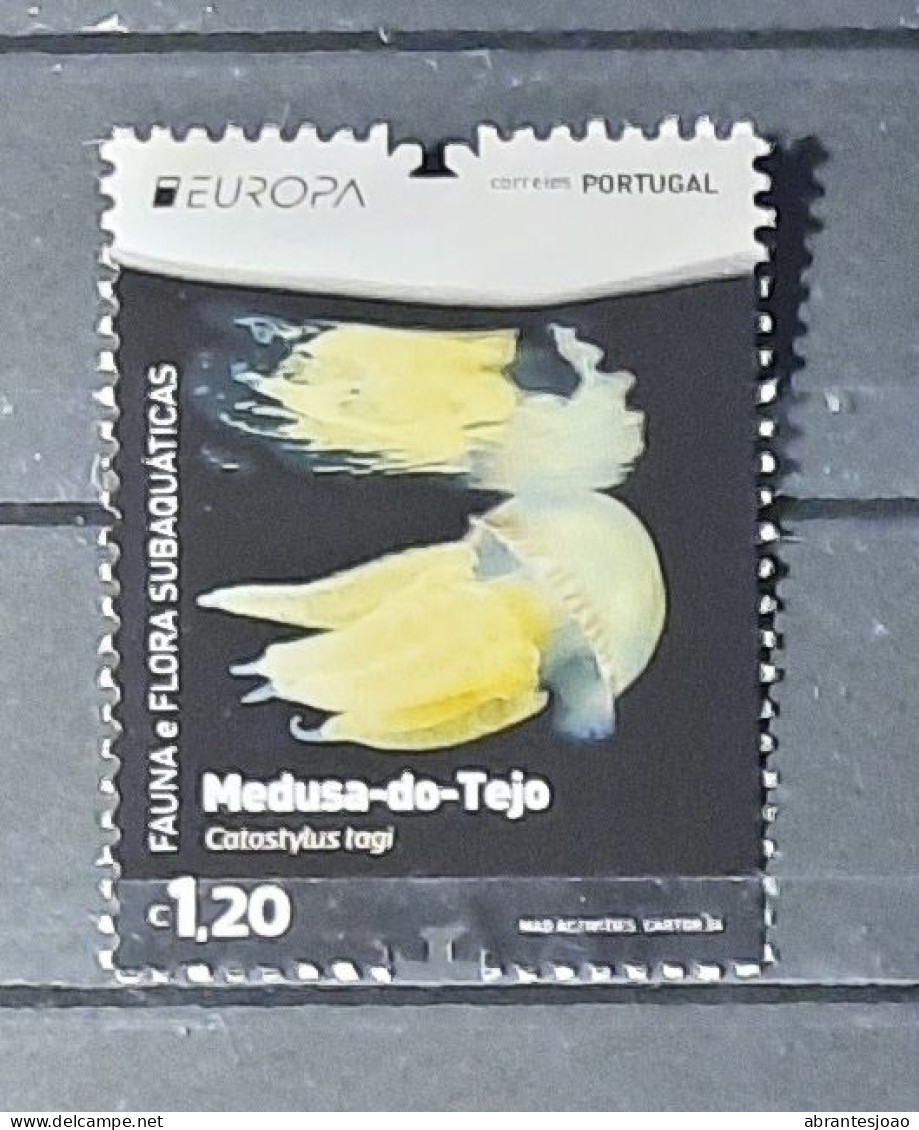 2024 - Portugal - MNH - EUROPA - Underwater Fauna And Flora - Continent - Recycled Paper -1 Stamp + Block Of 1 Stamp - Ungebraucht