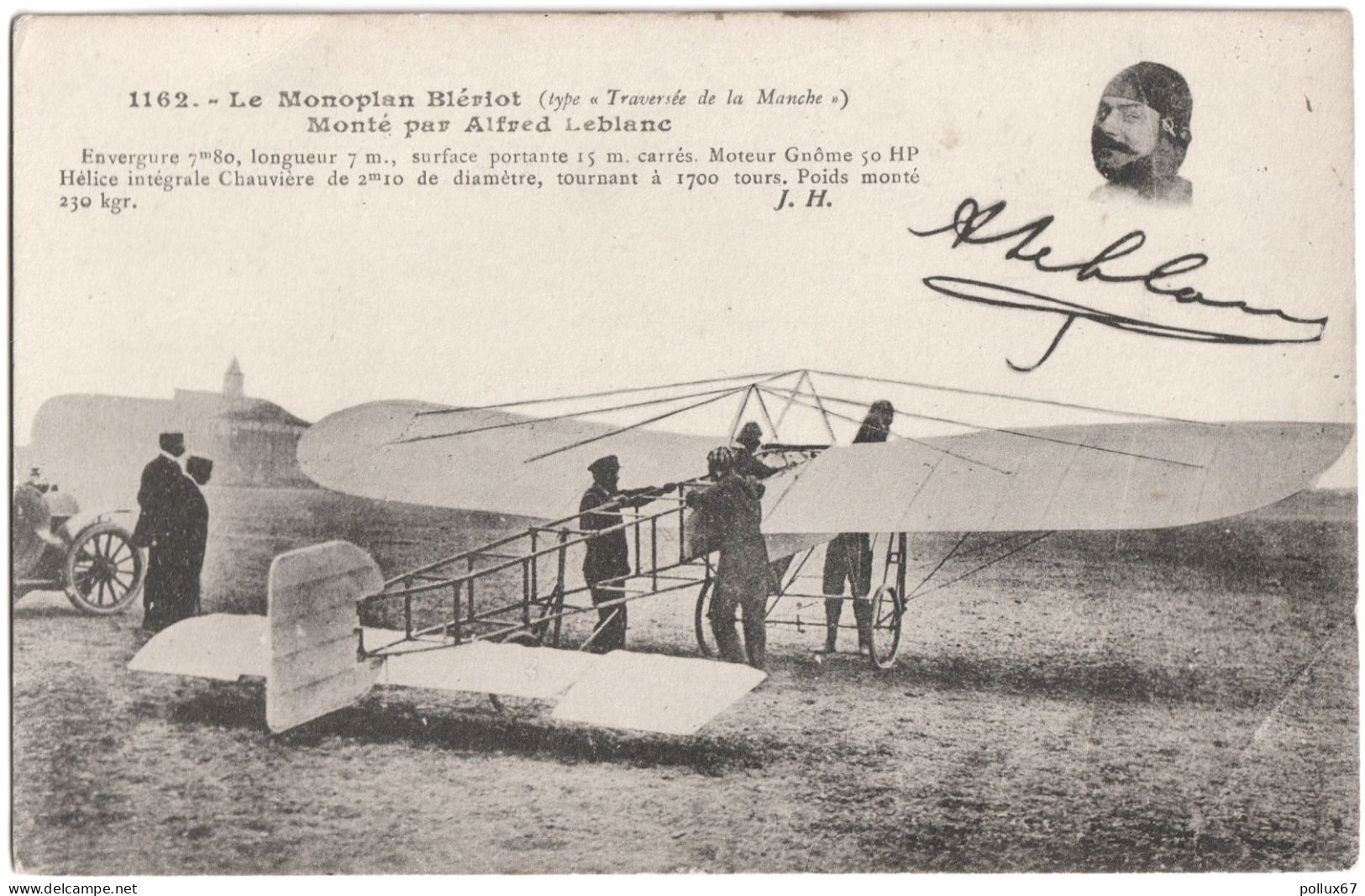 CPA AVIATION. LE MONOPLAN BLÉRIOT MONTÉ PAR ALFRED LEBLANC - Airmen, Fliers