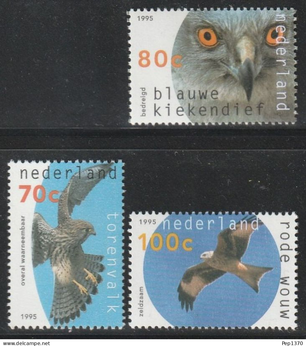 HOLANDA 1995 - PAYS BAS - THE NETHERLANDS - AVES RAPACES - YVERT 1513/1515** - Eagles & Birds Of Prey