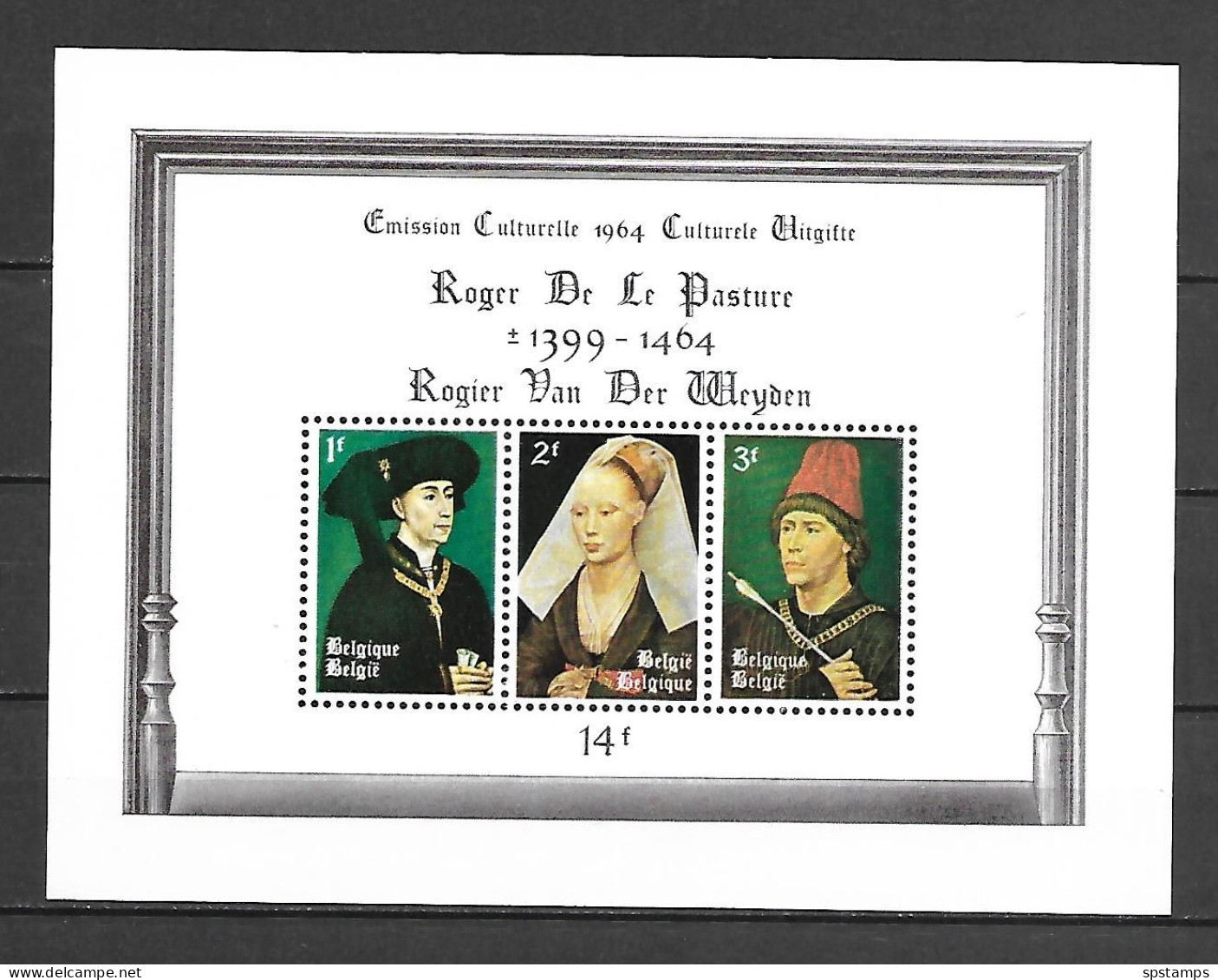 Belgium 1964 Art - Paintings - Culture MS MNH - Andere & Zonder Classificatie