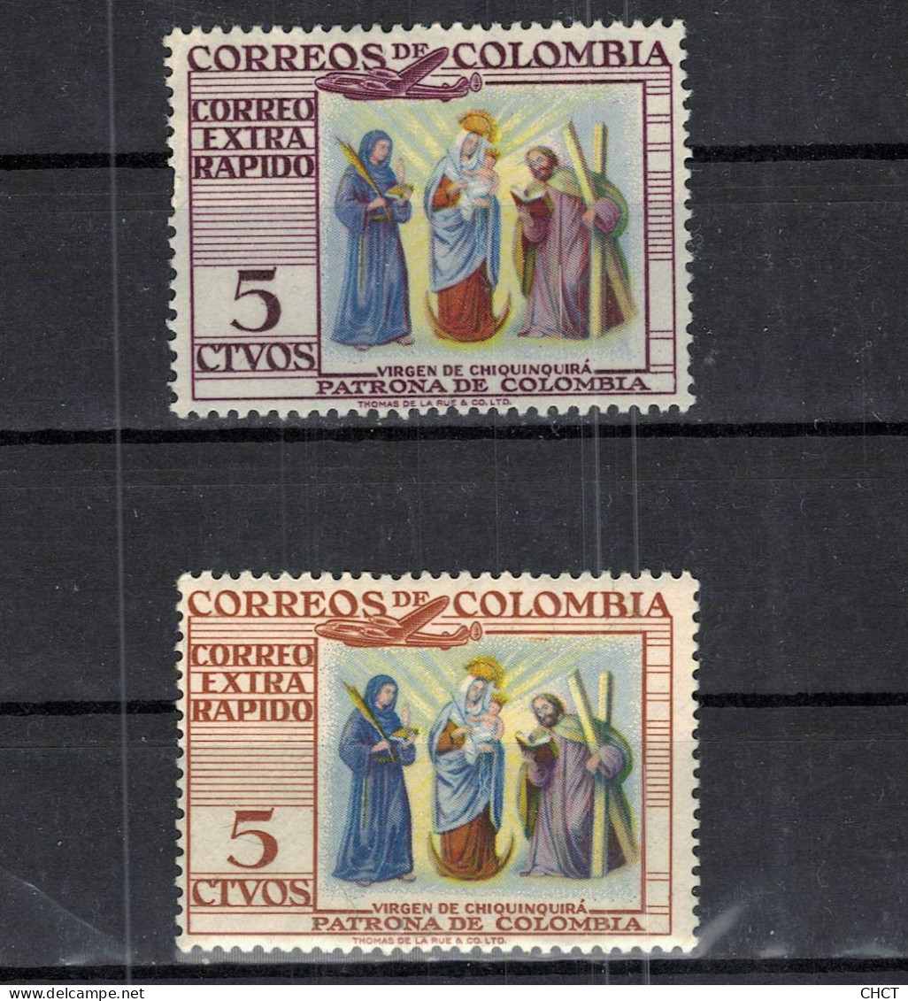 CHCT85 - Chiquinquira, Airmail, Complete Series, MH, 1954, Colombia - Kolumbien