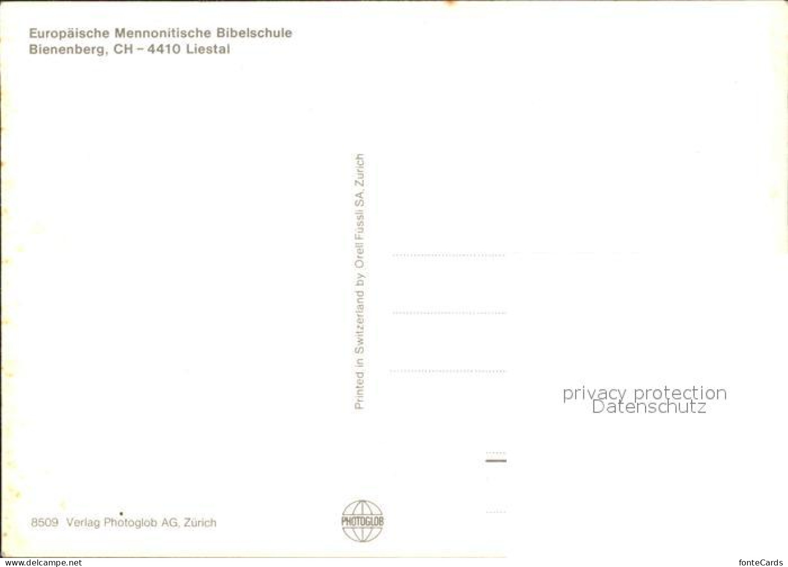 11889939 Liestal Europ Mennonitische Bibelschule Bienenberg Fliegeraufnahme Lies - Autres & Non Classés