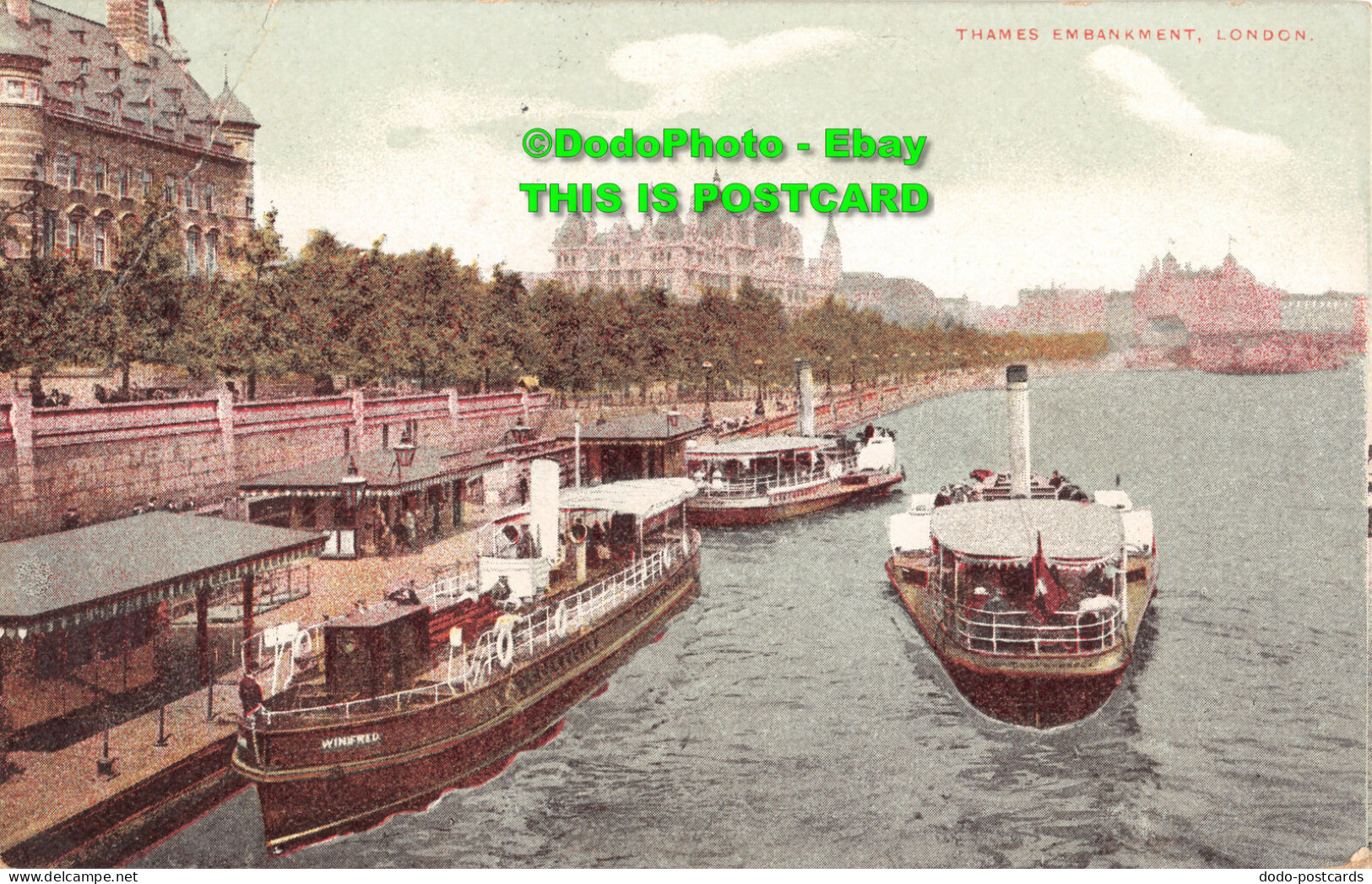 R353960 London. Thames Embankment. Postcard. 1906 - Autres & Non Classés