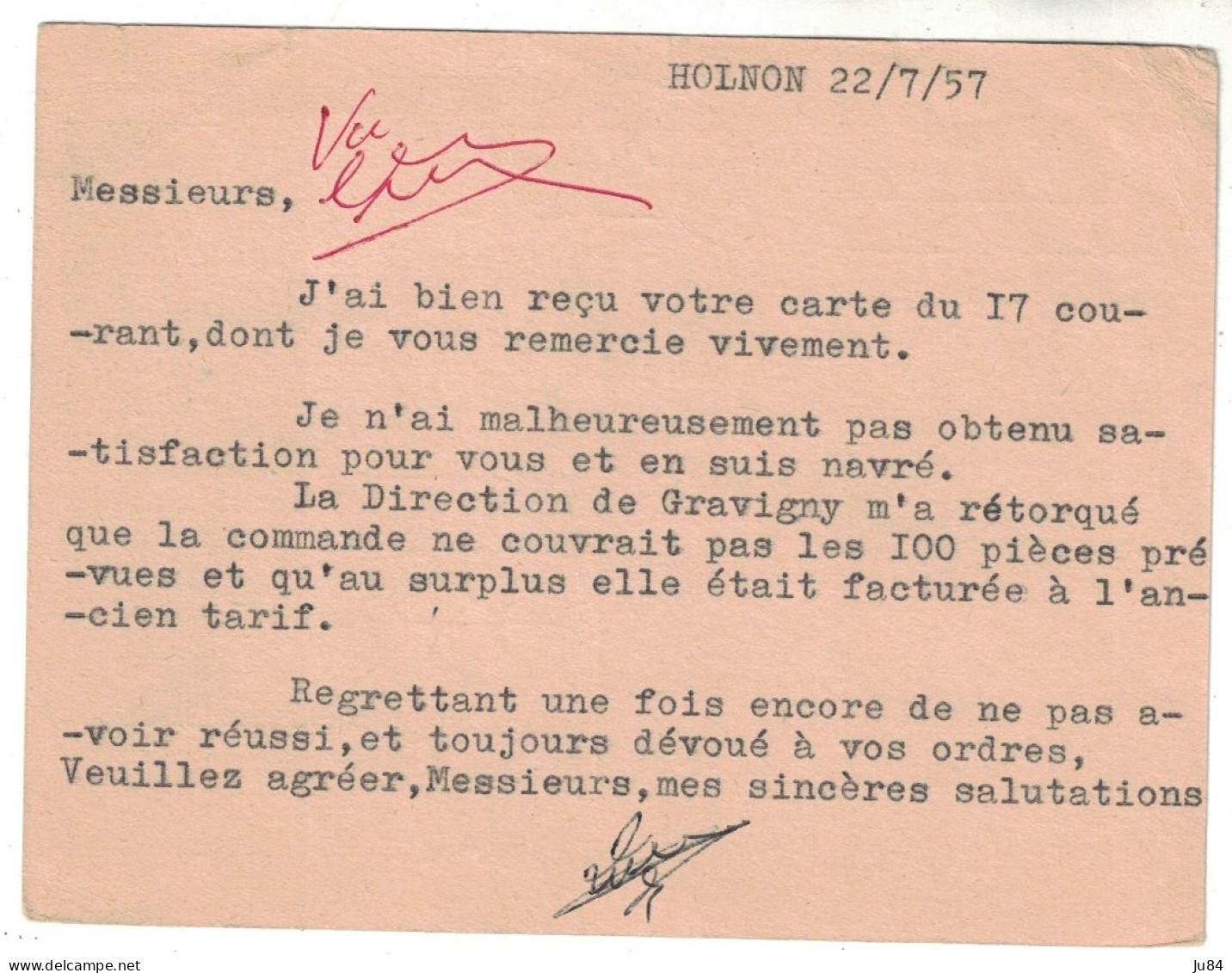 Aisne - St Quentin Cachet - St Quentin Entrepôt - Entier Postal - Carte Pour Bailleul (nord) - 22 Juillet 1957 - Otros & Sin Clasificación