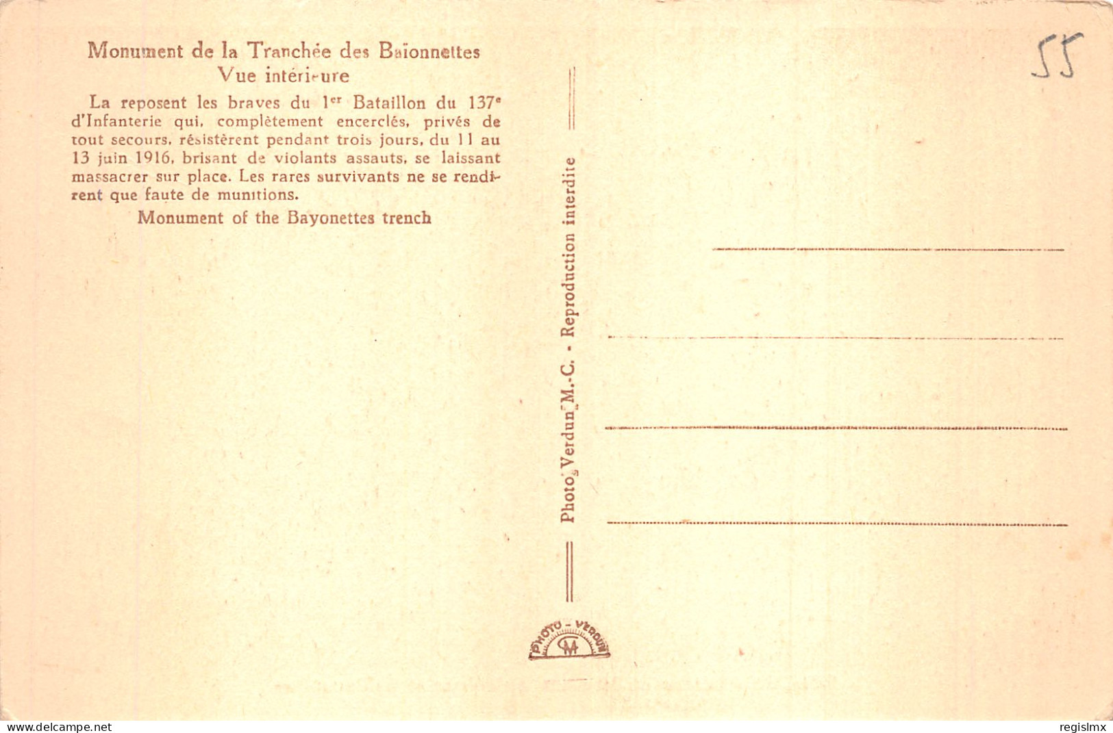 55-LA TRANCHEE DES BAIONNETES-N°T2252-B/0119 - Saint Mihiel