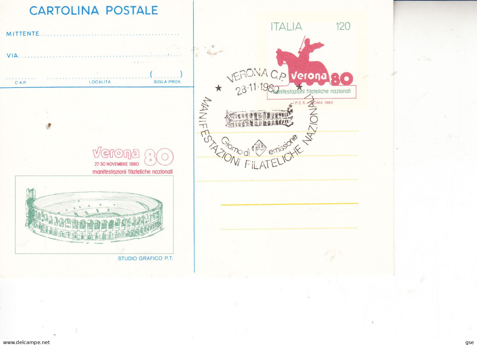 ITALIA  1980 -  Verona  - Manifestazioni Filateliche Nazionali - Expositions Philatéliques
